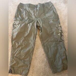 Women’s Olive Embroidered Pants